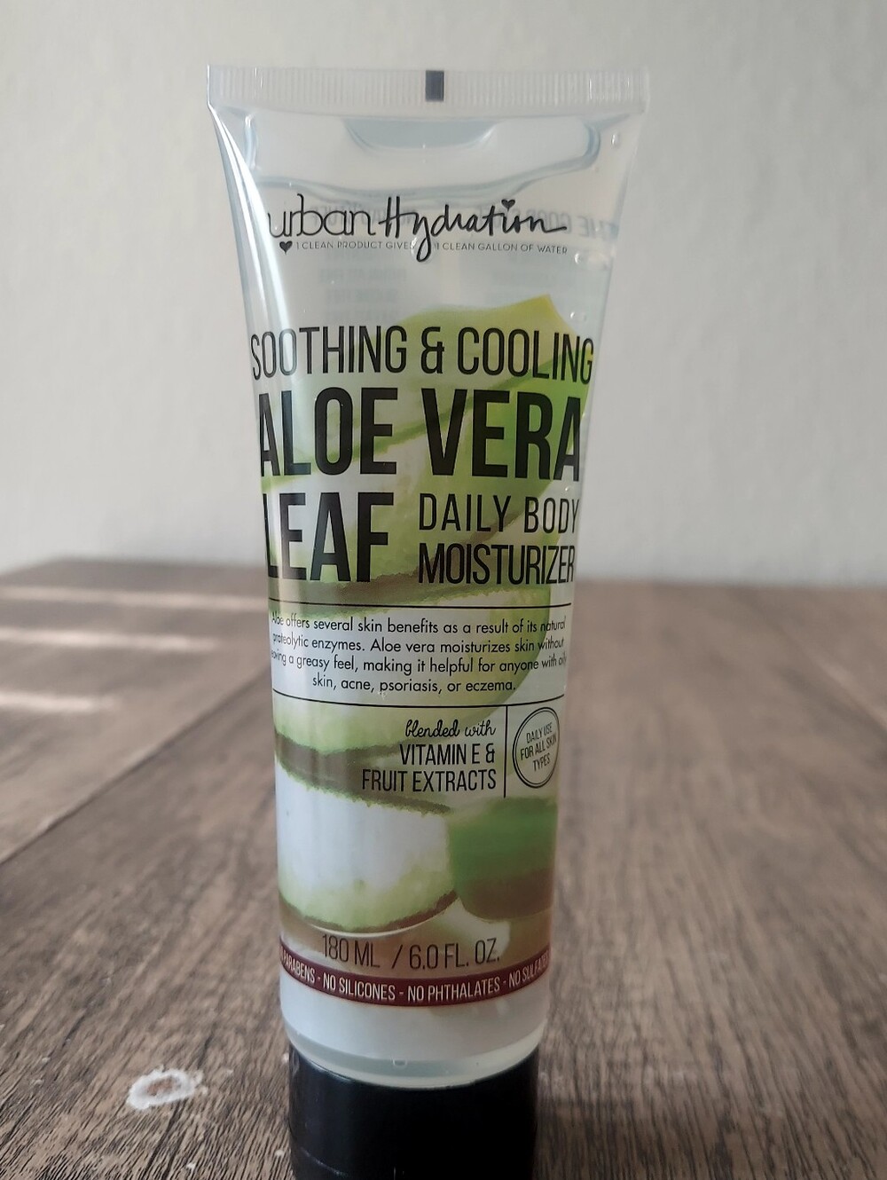 Urban Hydration Soothing Aloe Leaf Body Moisturizer 6oz. No Parabens